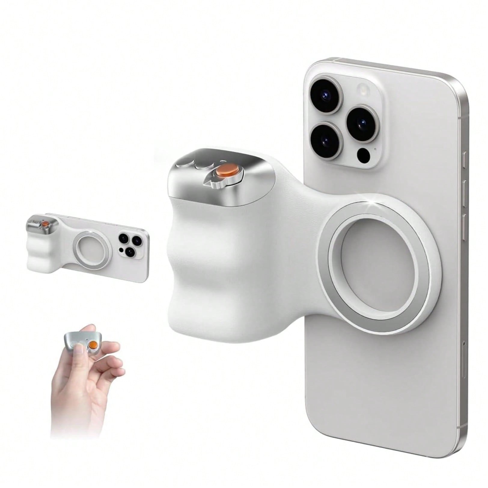 Photography Lighting Kits - Silver Magnetic Phone Camera Grip &