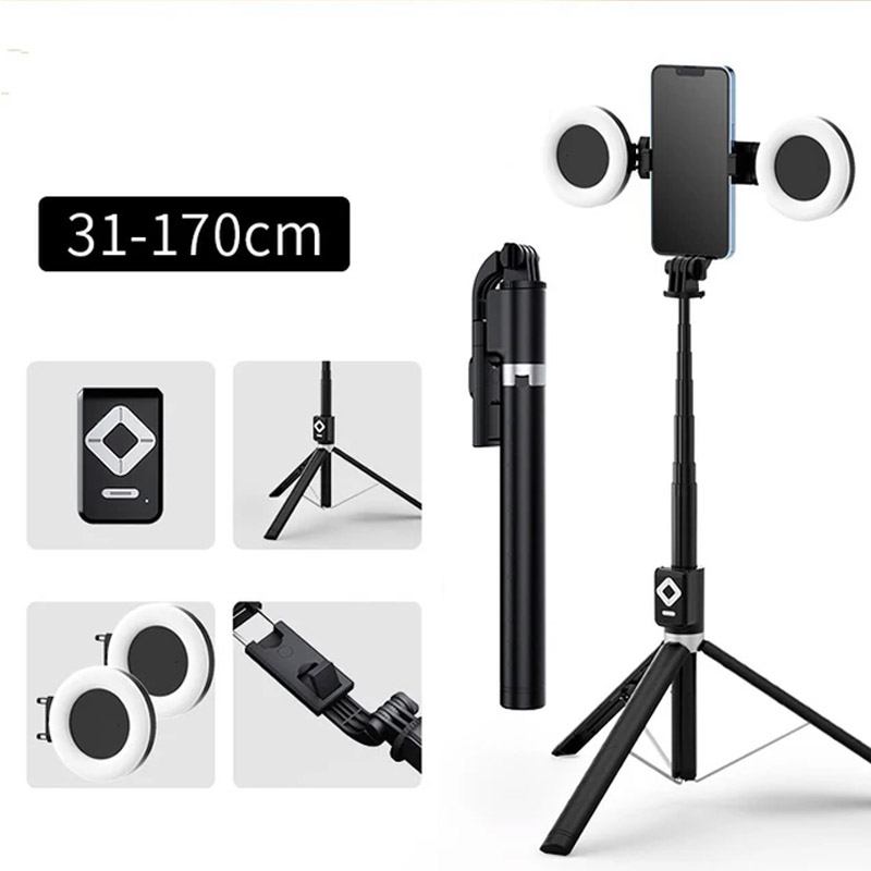 Photography Lighting Description - 1.7m Extendable live Tripod Selfie Stick
