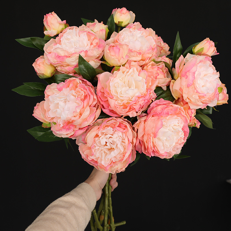 Photography Artificial Lighting - 1PC Retro 2 Head Peony Simulation