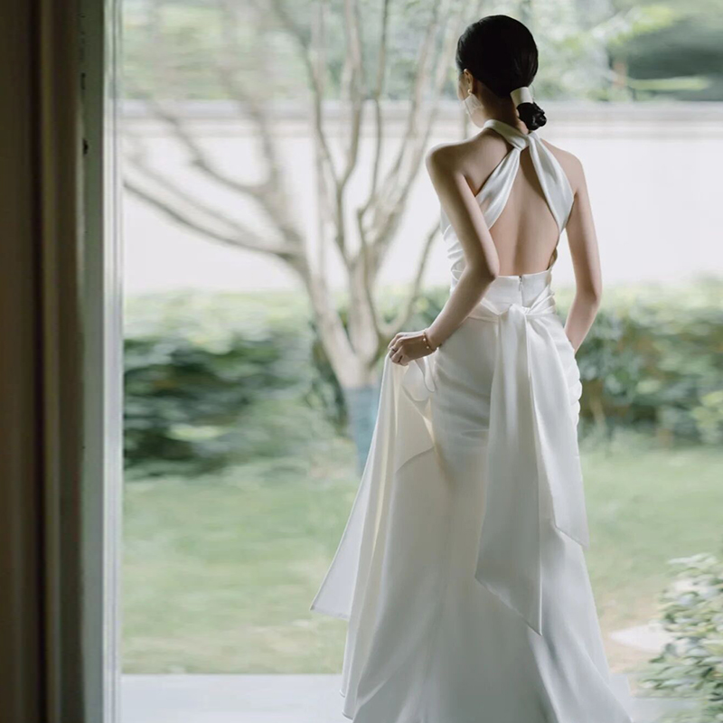Photography Lighting Style - 2026 New Light Wedding Dress Satin