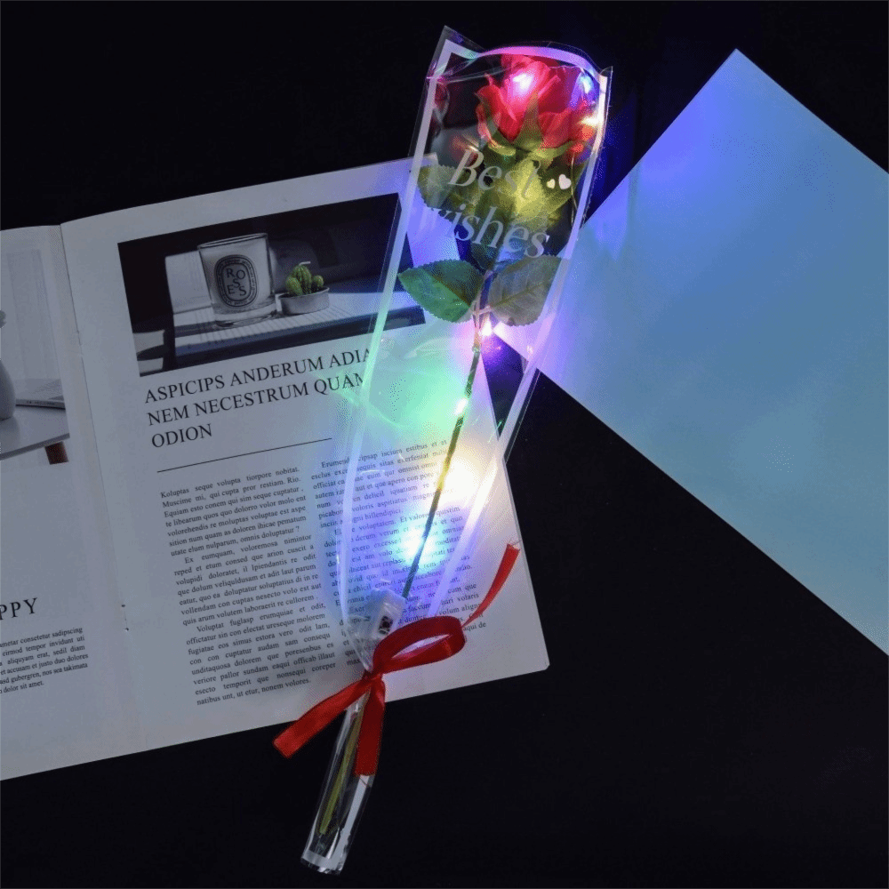 Photography Artificial Lighting - Glowing Artificial Rose Flower Colourful Photography