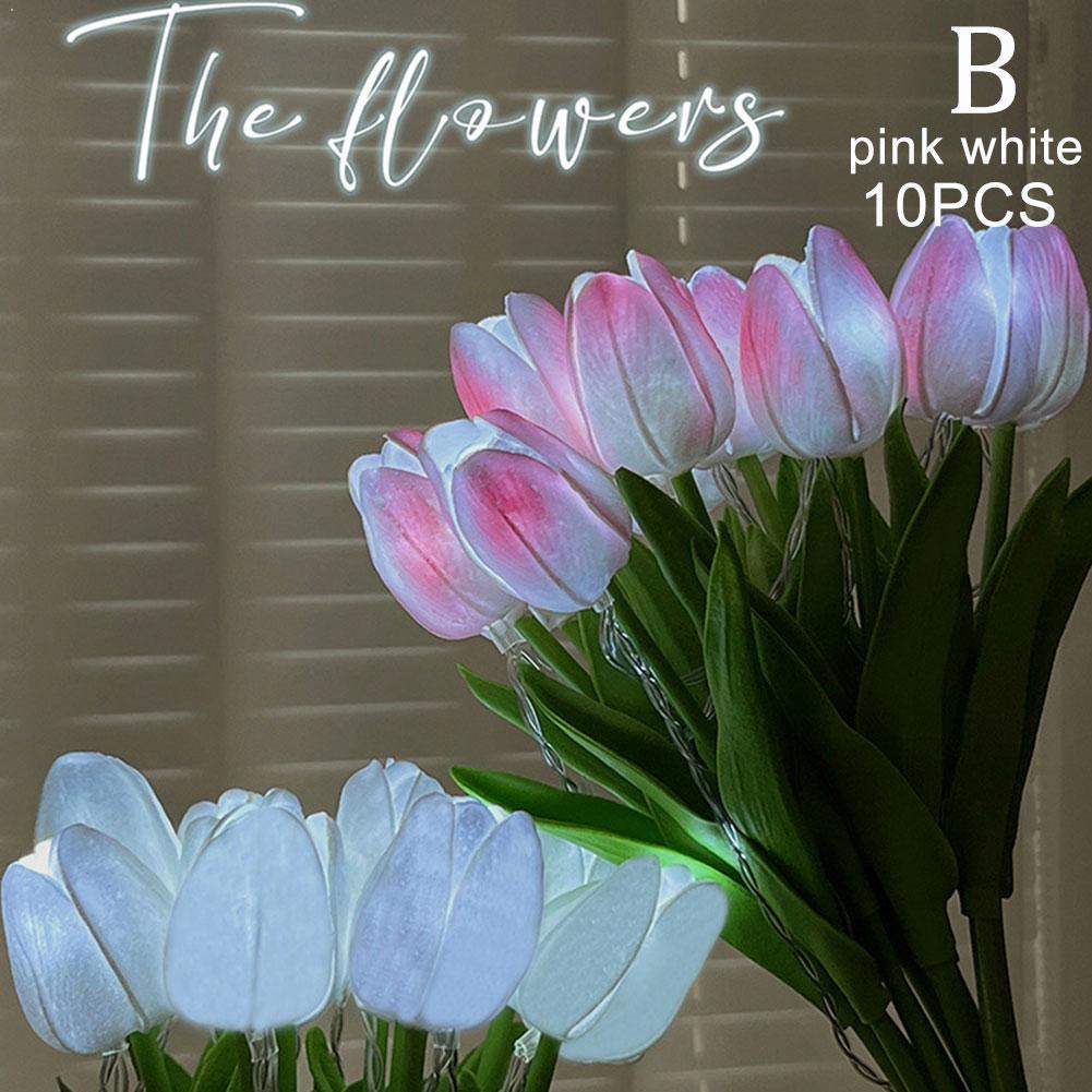 Photography Artificial Lighting - 10pc Tulips With LED Light Artificial
