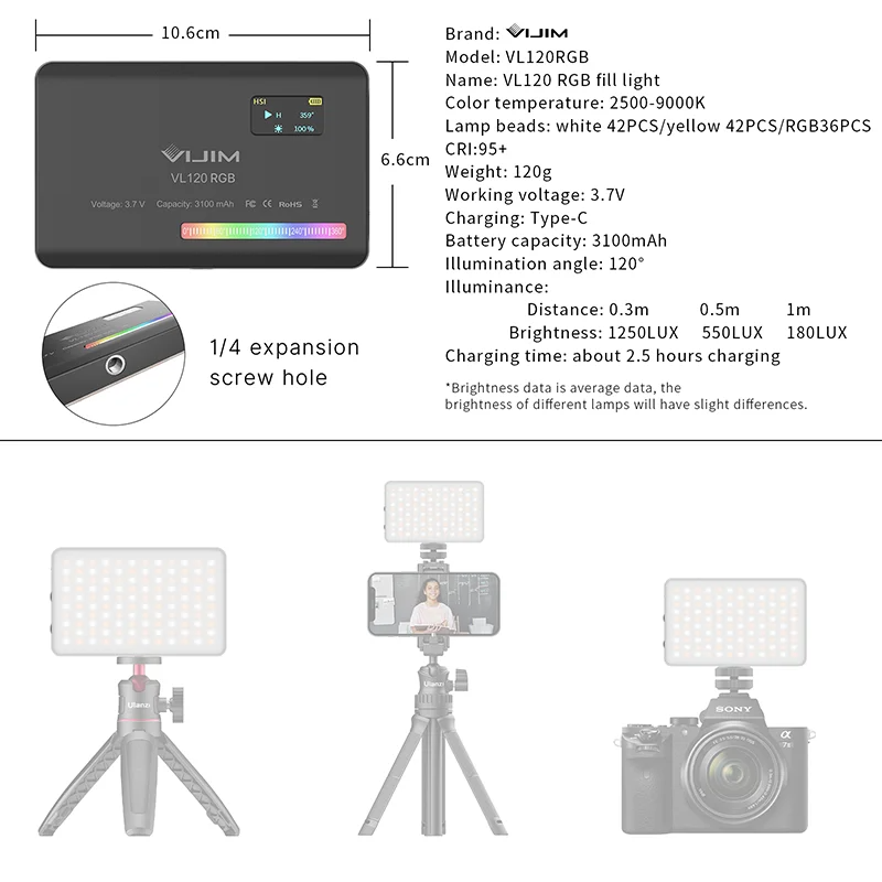 2026 New120 RGB Pocket Fill Li – Photography Lighting Indoor recenzja i cena