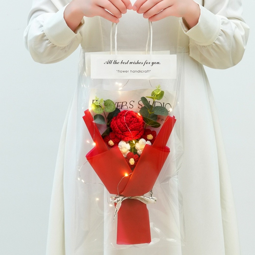 Knitted Crochet Flowers Bouque – Photography Artificial Lighting recenzja i cena
