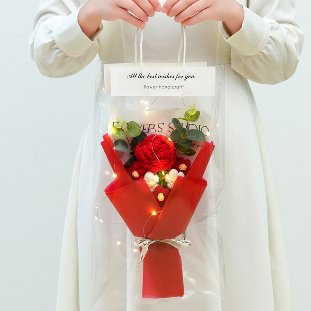 Knitted Crochet Flowers Bouque – Photography Artificial Lighting recenzja i cena