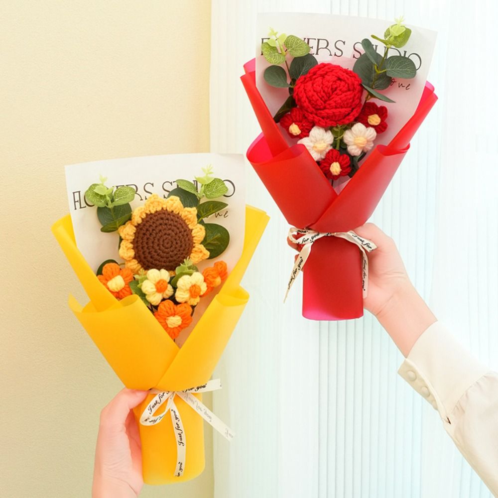 Knitted Crochet Flowers Bouque – Photography Artificial Lighting recenzja i cena