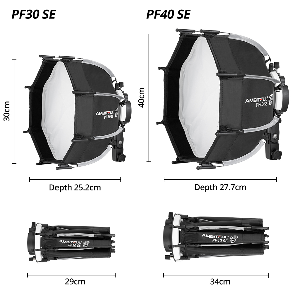 AMBITFUL PF30/PF40 30cm /40cm  – Godox Speedlite Flash recenzja i cena