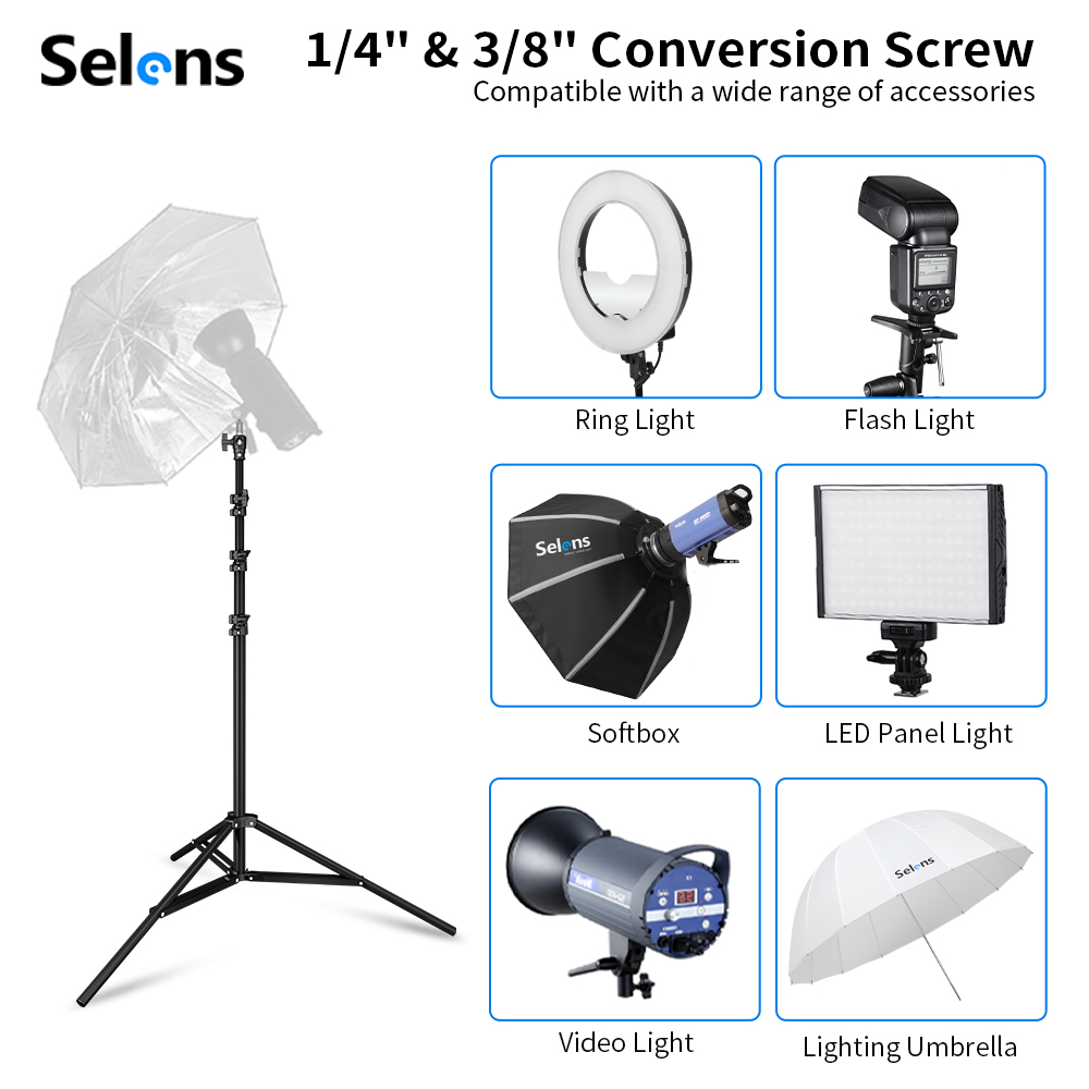 Selens 2.2~3.95M Light Stand w – Photography Lighting Product recenzja i cena