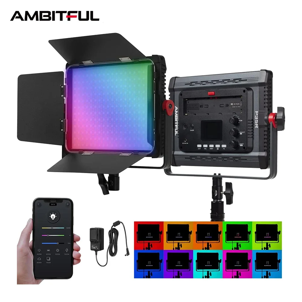 AMBITUFL P35R 30W RGB LED Vide – Photography Lighting Kits recenzja i cena