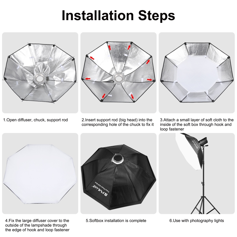 PULUZ 95cm Octagon Photography – Photography Lighting Box recenzja i cena