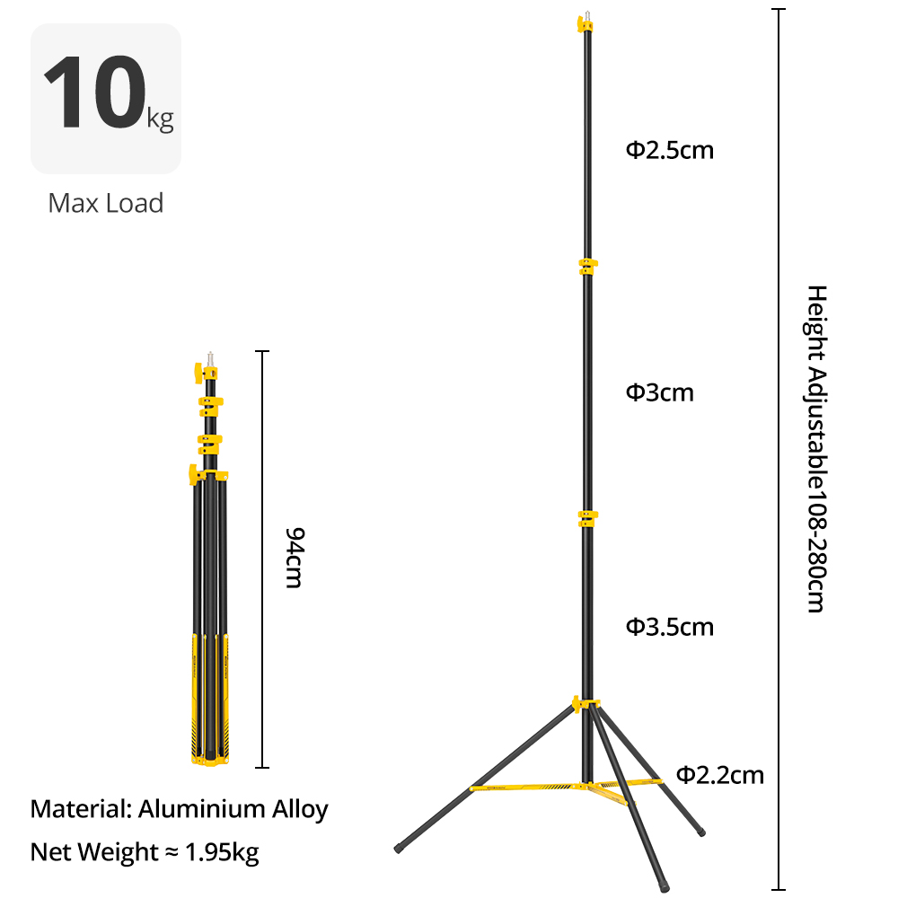 AMBITFUL GM280Y 280cm Professi – Photography Lighting For Products recenzja i cena