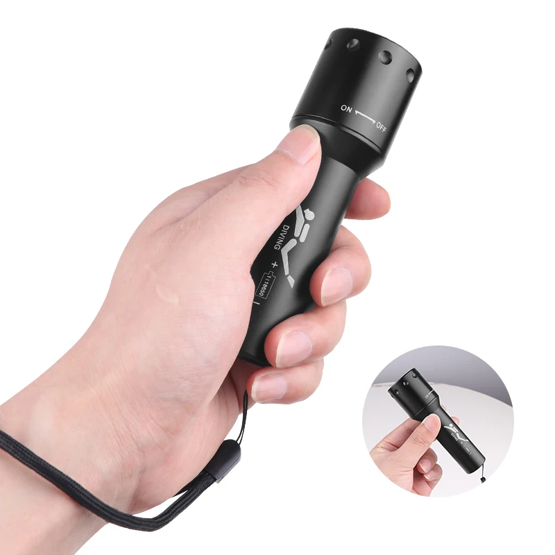 New T6 LED Diving Torch Long-R – Photography Lighting recenzja i cena