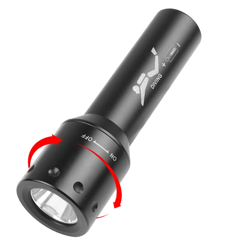 New T6 LED Diving Torch Long-R – Photography Lighting recenzja i cena