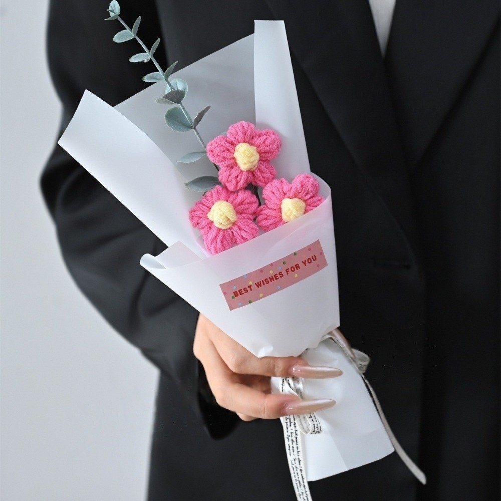 Knitted Crochet Flowers Bouque – Photography Artificial Lighting recenzja i cena