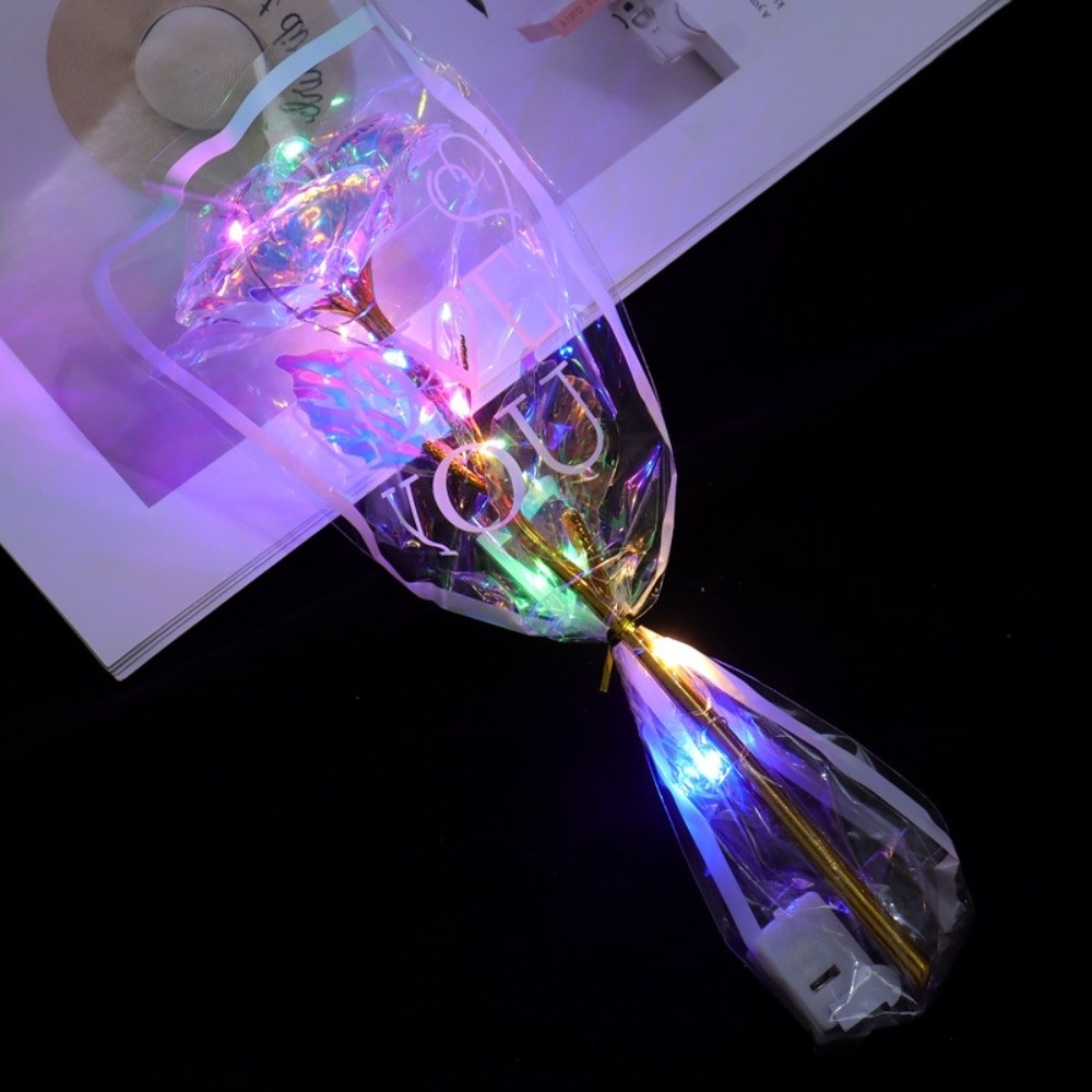 Glowing Gold Foil Rose Flower  – Photography Artificial Lighting recenzja i cena