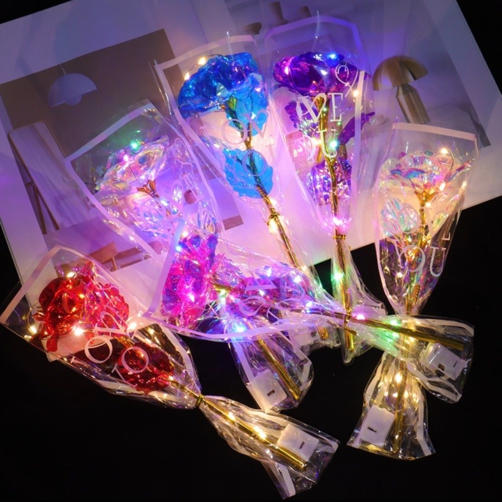 Glowing Gold Foil Rose Flower  – Photography Artificial Lighting recenzja i cena