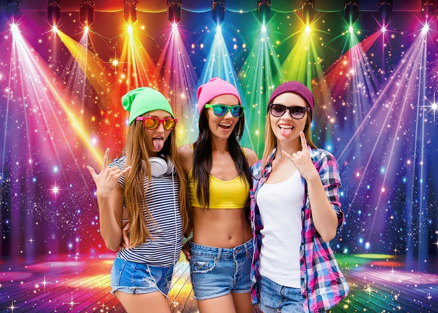 Disco Backdrop 7x5FT Colorful  – Photography Lighting recenzja i cena