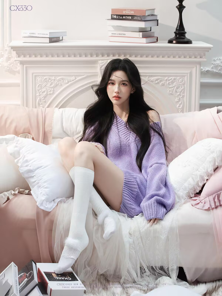 Autumn Winter Purple Sweater O – Photography Lighting recenzja i cena