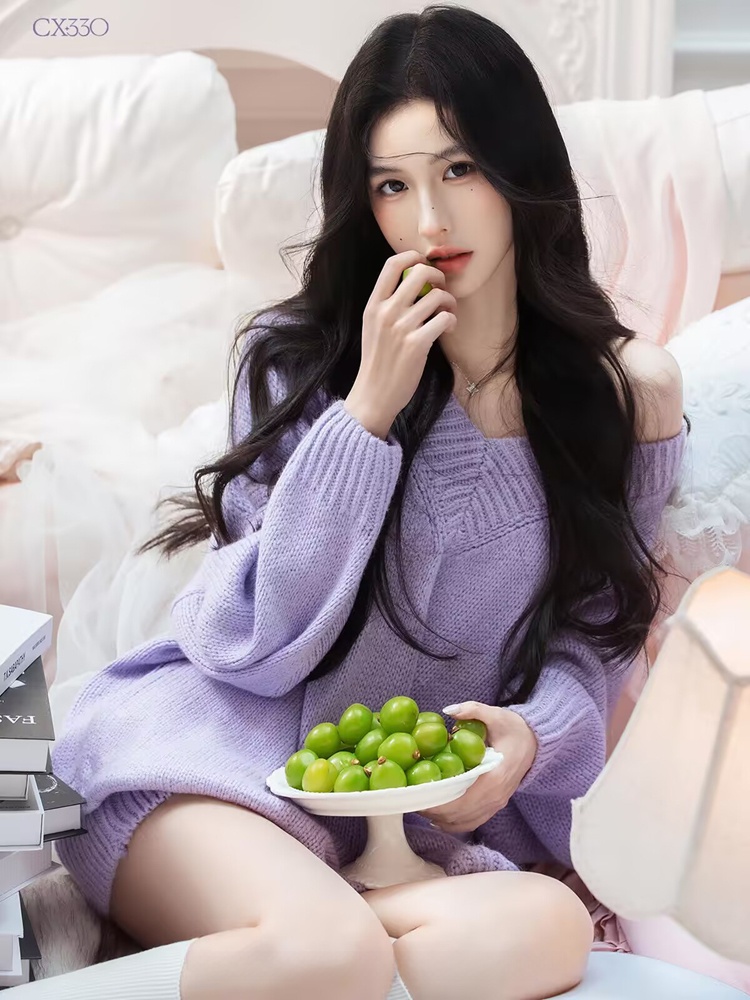 Autumn Winter Purple Sweater O – Photography Lighting recenzja i cena